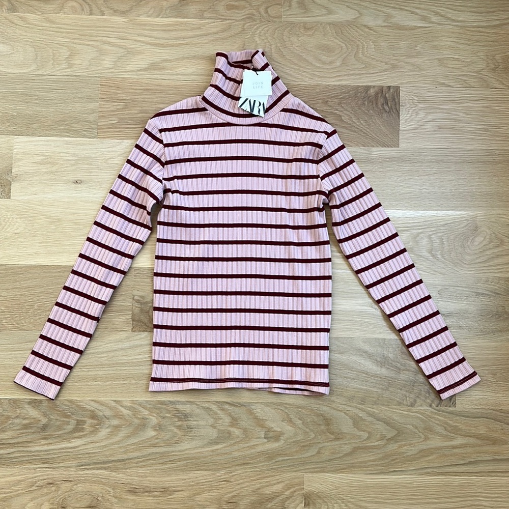 Zara Girls’ Striped Turtleneck Top